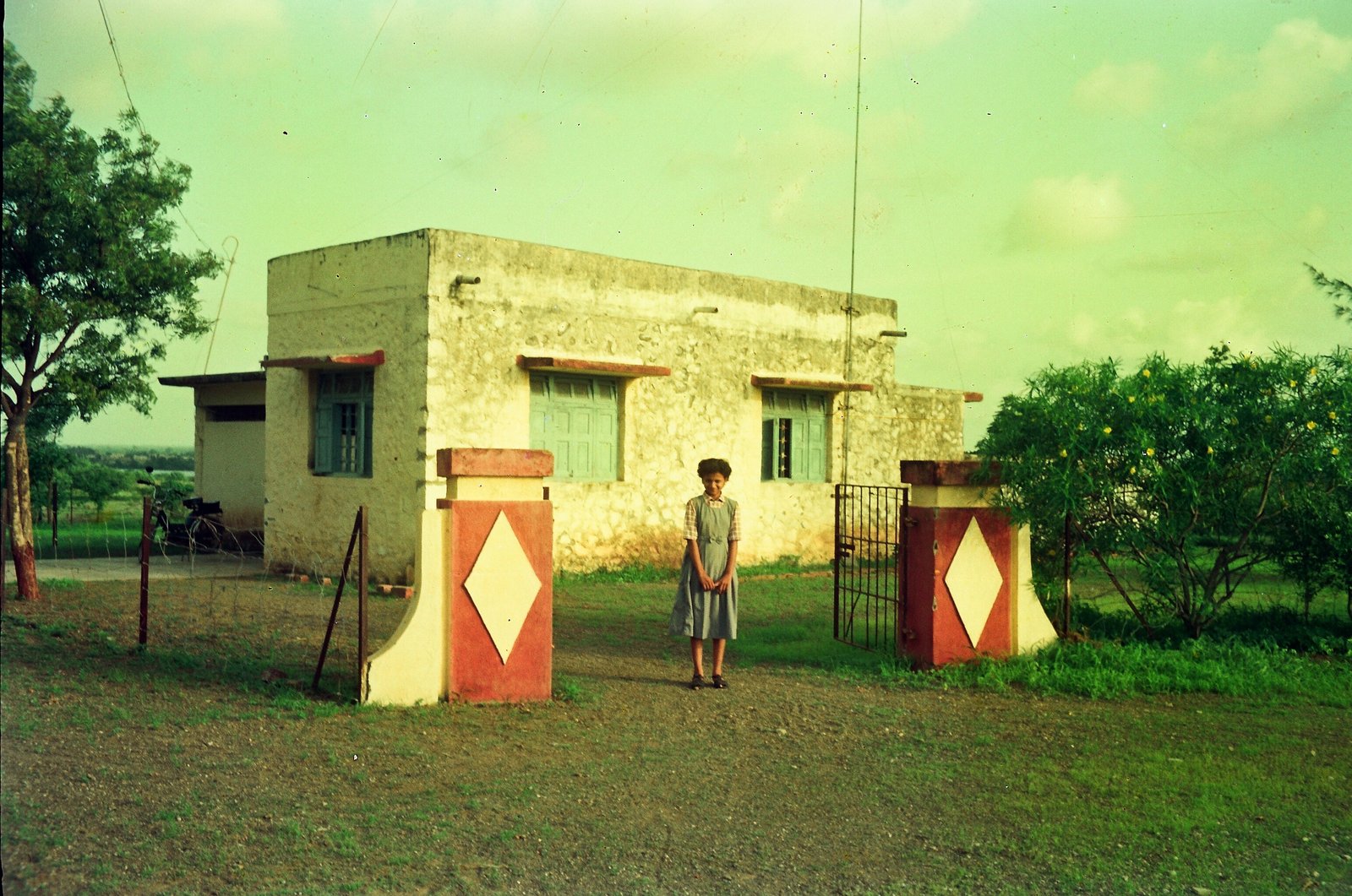 Farm House Gate with Sister and Luna